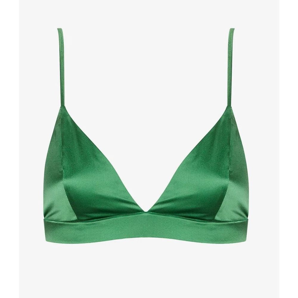 SER.O.YA Iris Silk Bralette Amazon green NWT size XS